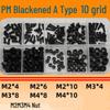Black Round Head Phillips Screw Nut Set - PM Pan Head Machine Screws for Electronics & Computer Repair