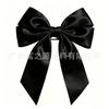 Festive Spin Solid Ribbon Bow Clip Black