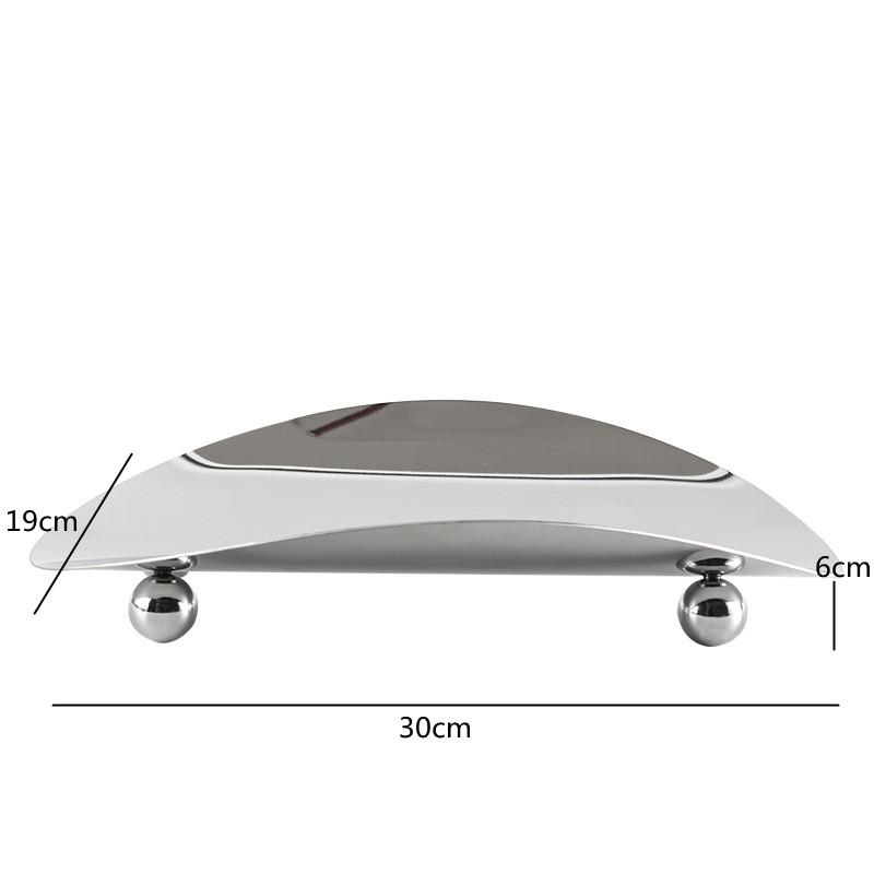 Curved Stainless Steel Tray, Metal Tray, Fruit Plate, Snacks, Cake Rack, Dessert Display Tray, Organizer, Kitchen Utensils