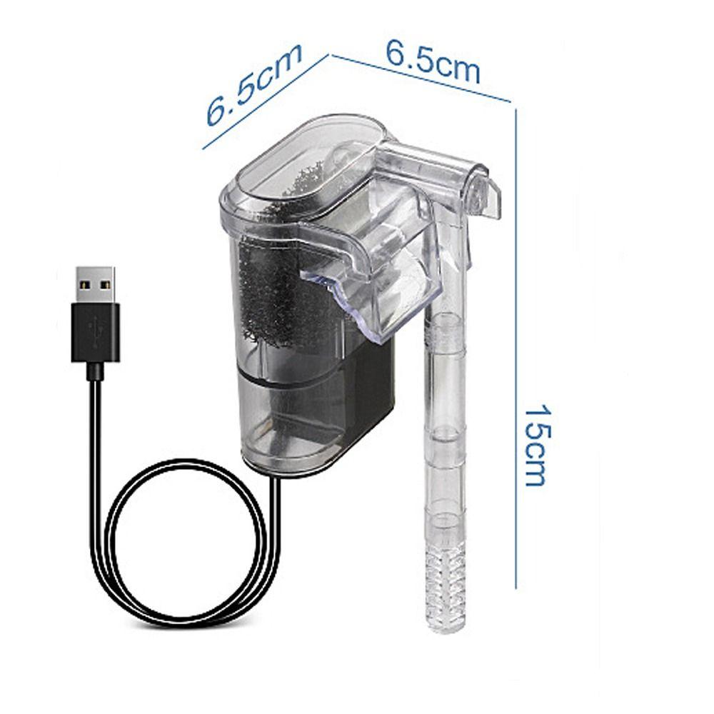 Wall Mounted Clean The Water Pump USB Power Interface Hang On Filter New Fish Tank Filter  Aquarium