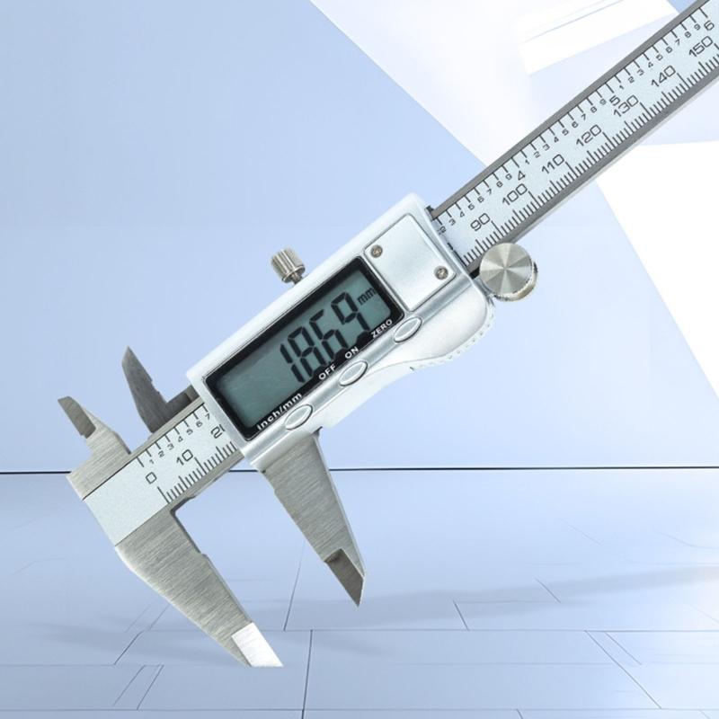 Electronic Digital Caliper Measuring Tool,150mm 6'' Metal Construction with Large LCD Screen Quick Changes Button