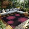 Stylish Pink Flower Doormat Indoor Outdoor Rug Washable Entrance Mats Home Decor Non Slip Floor Carpet Modern Design Area Rugs