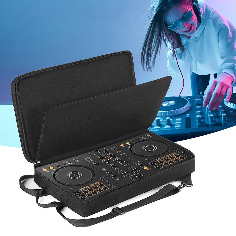DJ Backpack for Pioneer DDJ-400 DDJ-FLX4/Roland DJ-202 Portable Storage Bag Travelling Case Shockproof Adjustable Shoulder Strap