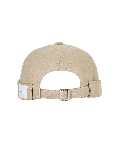 Bajal Herringbone Label Watch Cap Beige