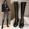 Boots Women's Autumn New Women's Leather Boots 2025 Fashion Versatile Knee Boots Skinny High Waist Knight Boots Single Boots
