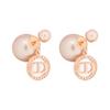 Resin Crystal Earrings Women's Pink E2325WOMCY_D12P