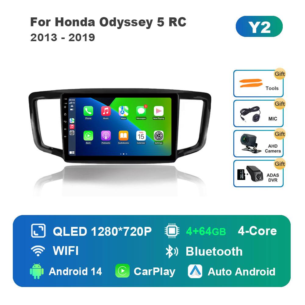 For Honda Odyssey 5 RC 2013 - 2019 Android 14 System Car Radio Multimedia Player DSP Stereo WiFi GPS Navi IPS Screen Auto Tools