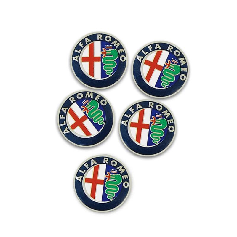 Car Stickers For Alfa Romeo 14mm Aluminium Metal Car Styling Remote Key Stickers For Alfa Romeo 156 159 147 4C 8C 166 Giulia Giu