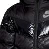 Nike Down Jacket With Brand Logo Print And Zippered Hood Kids Jackets Black FB6831-010