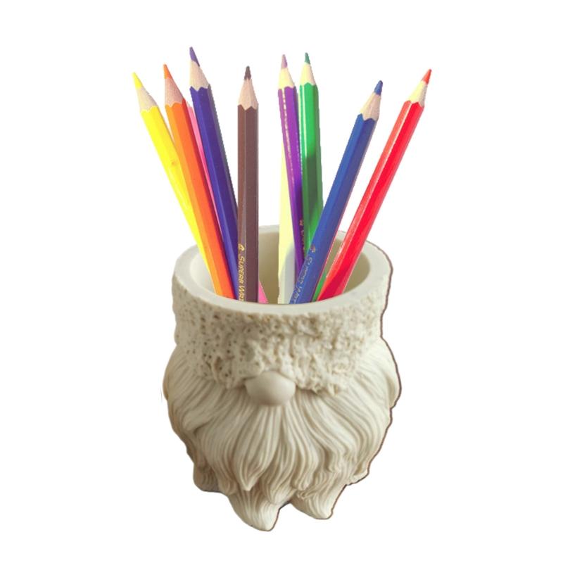 Silicone Planter Molds Dwarf Shape for Handmade Flower Pots Pen Holder Molds Resin Crafts Clay Molds DIY Hand Craft