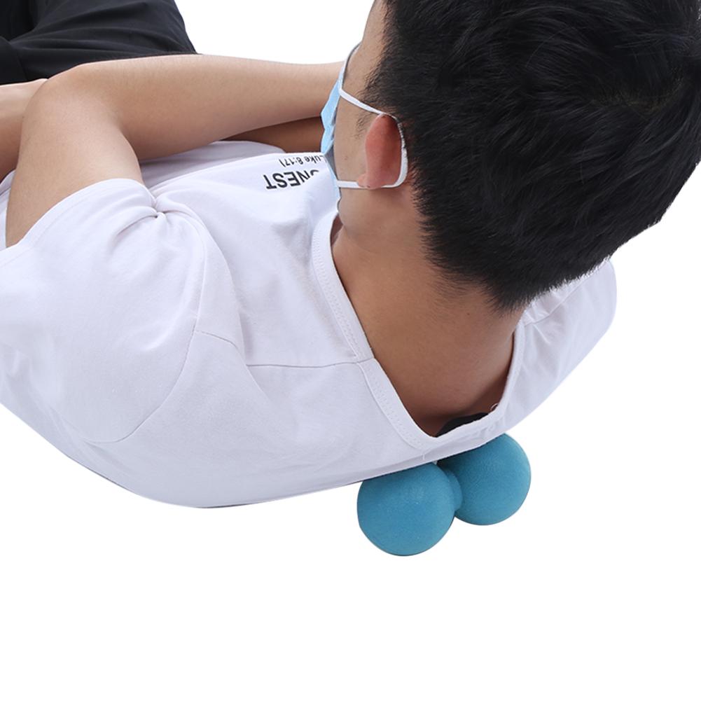 2Pcs Silicone Peanut Shape Yoga Training Muscle Relaxation Massage Ball Massagerblue Peanut Shape