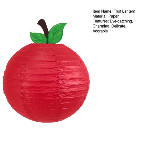 Fruit Lantern Chinese Style Red Fruit-Shaped Hanging Paper Lantern Decoration for Back To School Classroom Home Party Decor