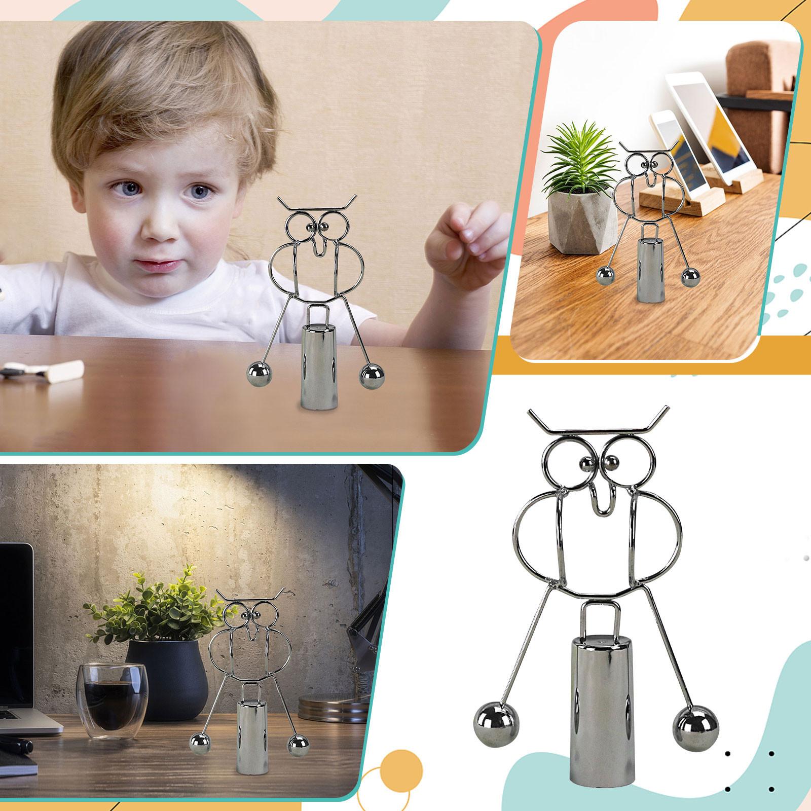 

Owl Swing Little Balance Ornament Physics Science Tumbler Metal Craft Individual Gift One Size