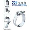 Hose Clamp Set - 30PCS 1/4 –7/16 Inch 304 Stainless Steel Worm Gear Hose Clamps For Fuel Line,Dryer,Garden Water Pipe And Washing