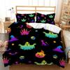 Halloween Duvet Cover Queen Cartoon Pumpkin Gamepad Quilt Cover Microfiber Horror Theme Gothic Spooky Bedding Set For Boys Teen