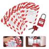 100 Pack Loto Safety Padlock & Tag Kit Lockout Tagout Different Unique Keys Numbered for Electrical Breaker Valve Lockout Statio