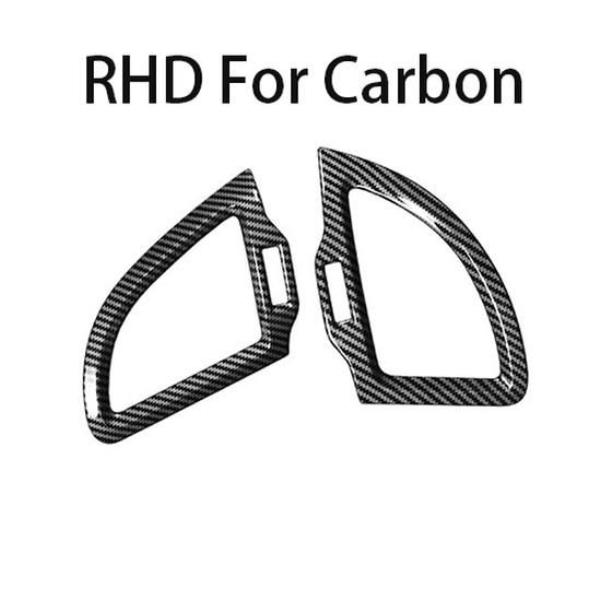 RHD Für Kia Stinger Carbonfaser Konsolenpanelabdeckung Scheinwerferverstellung Oberer Luftauslass Klimaanlagenpanelabdeckung