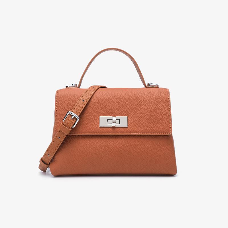Niche 2025 New Kelly Bag Single Shoulder Premium Oblique Span Bag First Layer Cowhide Handbag Soft Leather Versatile Women's Bag