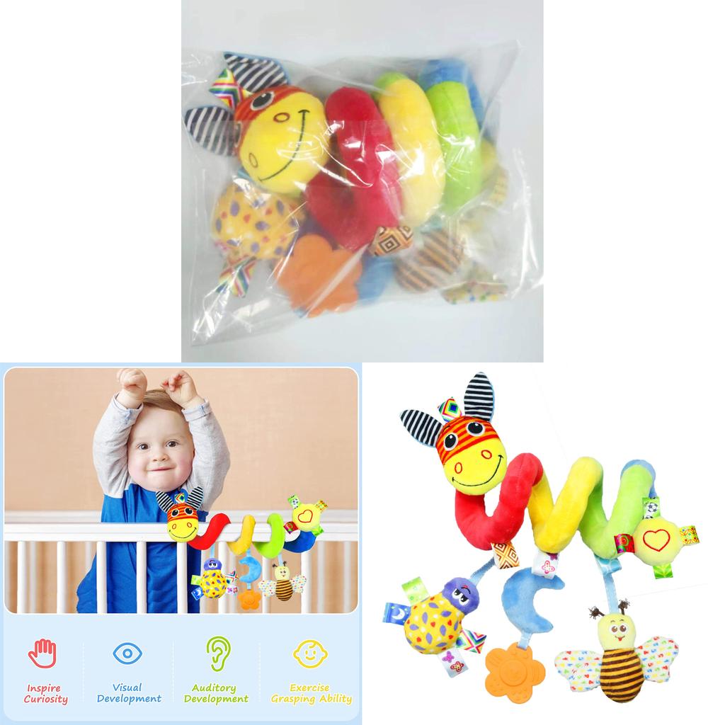Donkey Plush Baby Toy With Rattle And Sensory Features For Newborns