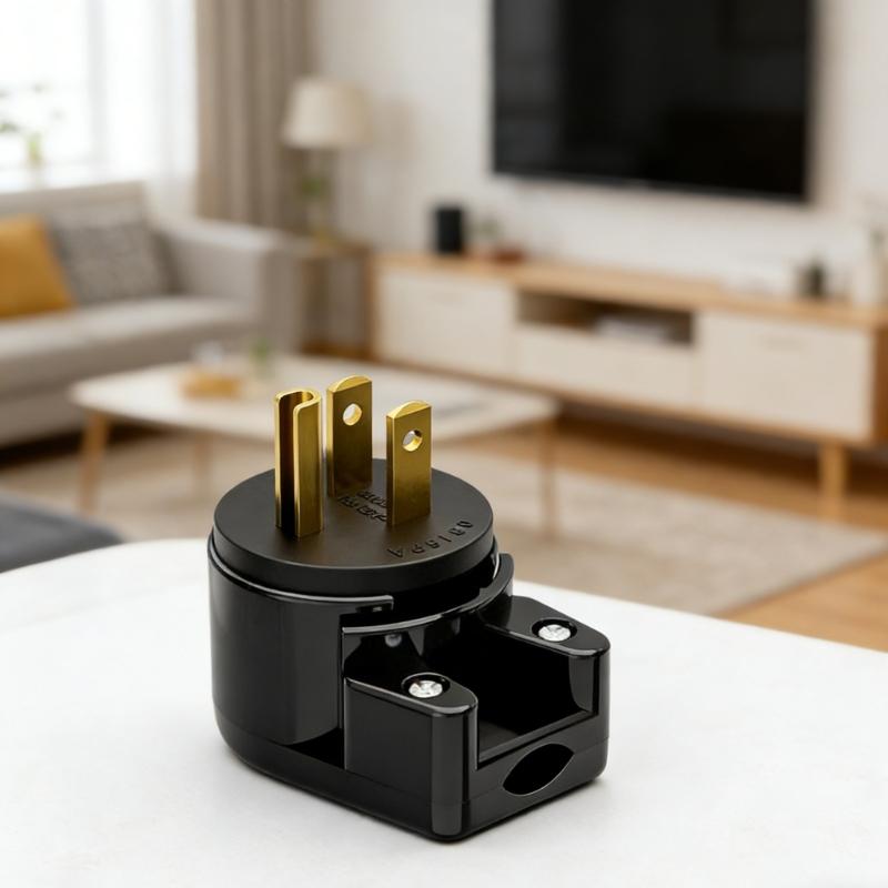 360 Degree Fully Rotatable NEMA 5 15P Male Plug 15A 125V ETL Support for Flexible Angling with 18/16/14AWG Power Cords