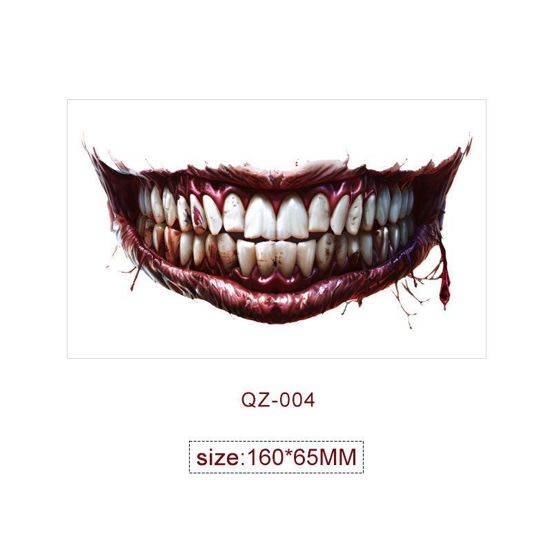 

Наклейки-татуировки с изображением большого рта на Хэллоуин для вечеринки-маскарада 150x210 mm