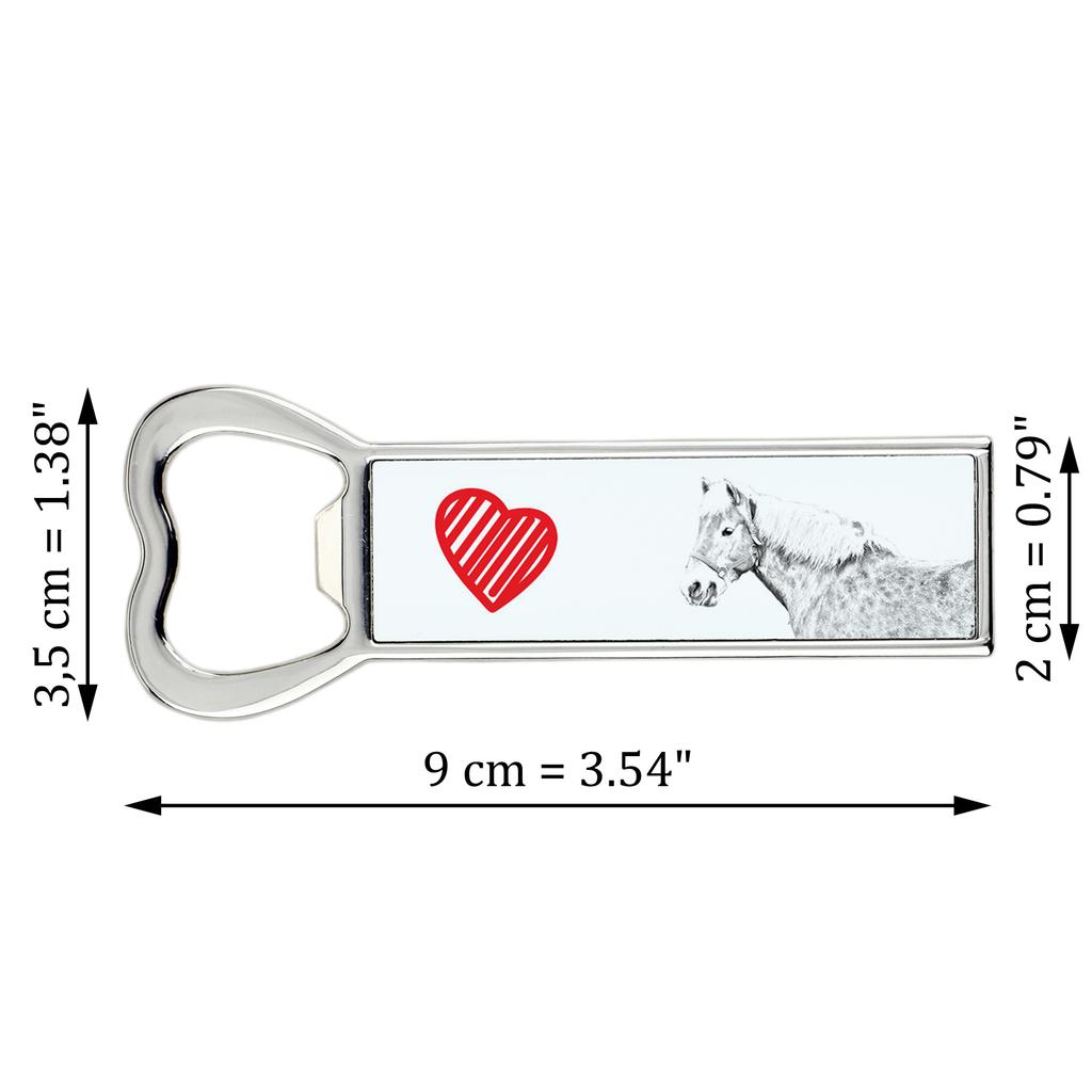 Haflinger Fohlen - Otwieracz Do Butelek Z Koniem, Personalizowany Otwieracz Na Lodówkę, Wyjątkowy Upominek Dla Mężczyzny Marki Art-Dog