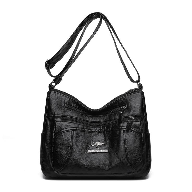 

Multi-compartment Simple All-match Middle-aged and Elderly Mother s Large-capacity Casual Shoulder Crossbody Bag чорний