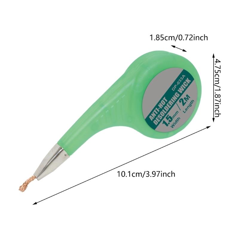 1.5mm/2mm/2.5mm/3mm/3.5mm Desoldering Soldering Wick Suitable for Quick Heat Conduction Low Residues in Electronics Work