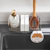 Stainless Steel Sponge and Scrub Holder - Kitchen Sink Organizer,Non-Food Contact Countertop Caddy for Dishwashing Accessories