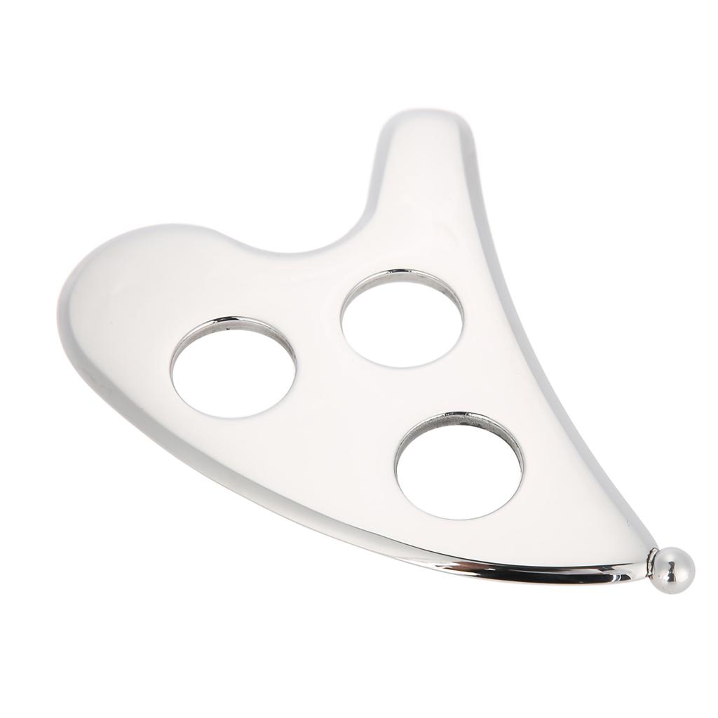 Edelstahl-Schabbrett, Gesichts- und Körperschaber, Massageplatte zur Schmerzlinderung