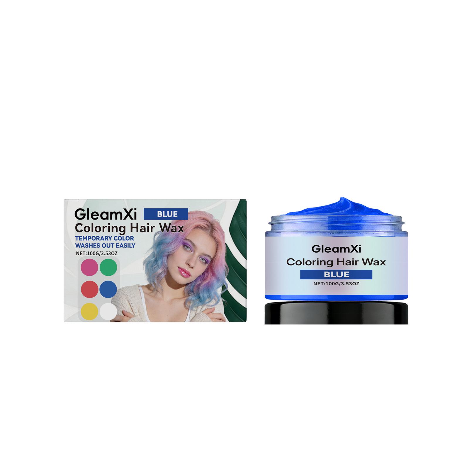 GleamXi Blue Temporary Hair Color Cream - Gentle, Natural, and Evenly Applied Fashionable Hair Color.