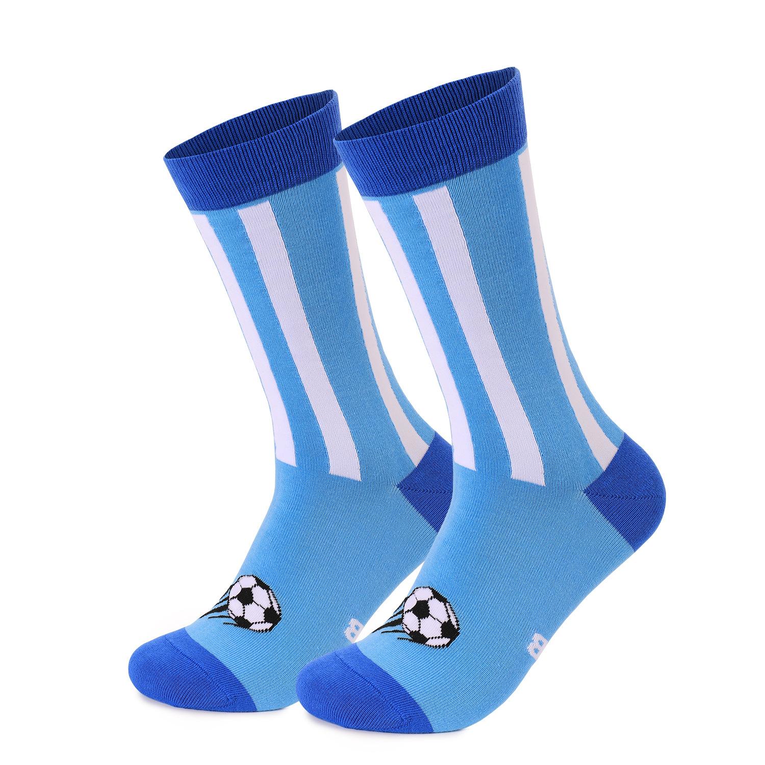 

World Cup Style Soccer Socks Breathable Anti Odor Mid Calf Unisex Sports Sock one size