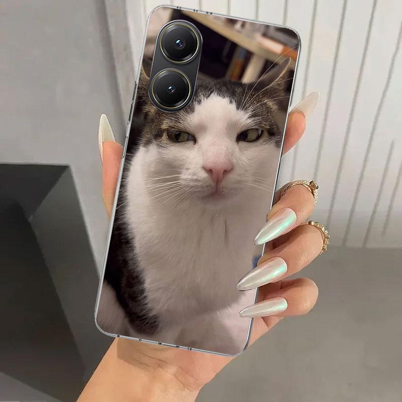 Pet Cat Funny Memes Phone Case for Xiaomi Poco X5 X6 X7 Pro F7 Ultra M7 Redmi 15 15C 13 13C 12 12C 10 10A 10C 9 9A 9C 9T Shell P