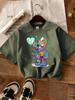 Kawaii Ok Cartoon Bear Graphic Printed TShirts Women Casual Short Sleeve Tops Soft Loose T Shirt Summer ONeck Womans Clothes