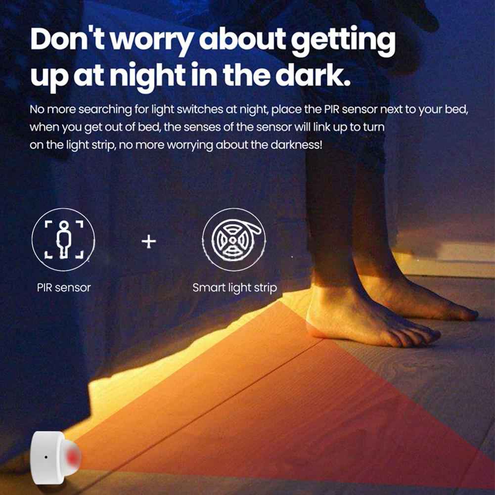 PIR Motion Detector For Zigbee 3.0 And For Tuya Smart Wireless Design, Smart Home App Remote Control, Motion Security Alarm