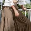 Washable Trousers Skirt Stylish Elastic Waist Skin-friendly Female Wide Leg Trouser Layered Skirt