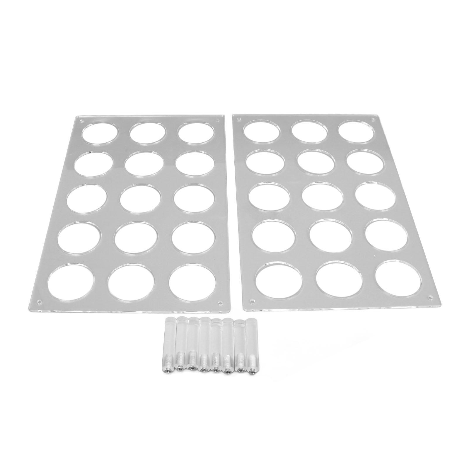 

2 Set 15 Slots Flat Countertop Coffee Pod Holder Flat Acrylic Coffee Pod Holder Coffee Capsule Storage Tray YX037