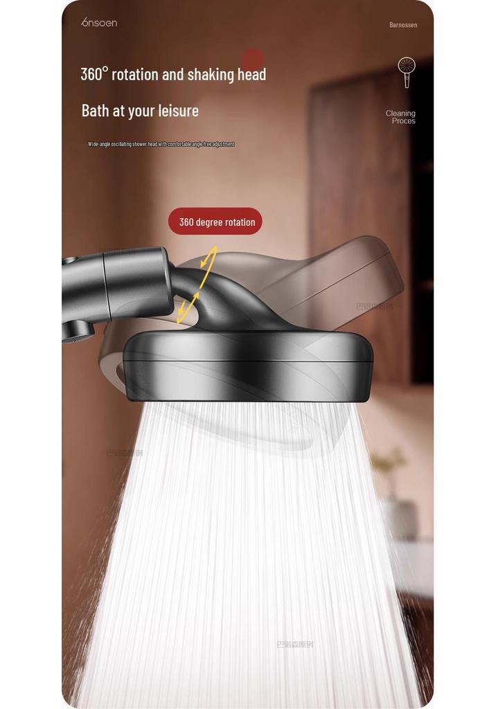 Adjustable Pressurized Elbow Booster Shower Head Faucet for Strong Water Flow