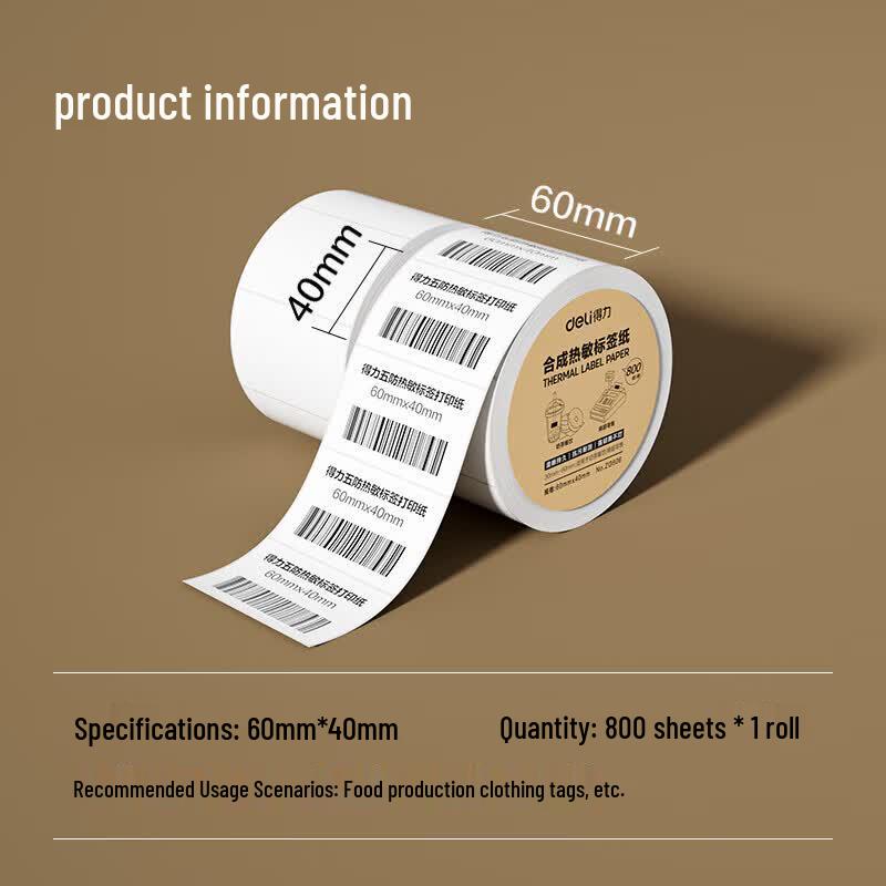Deli Five-Proof Thermal Synthetic Labels