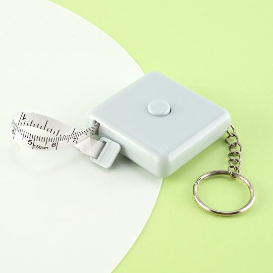 Square Retractable Tape Measure with Keychain Portable Mini Double-sided Soft Measuring Tape Tailor Sewing Cloth Body Measurement Tape