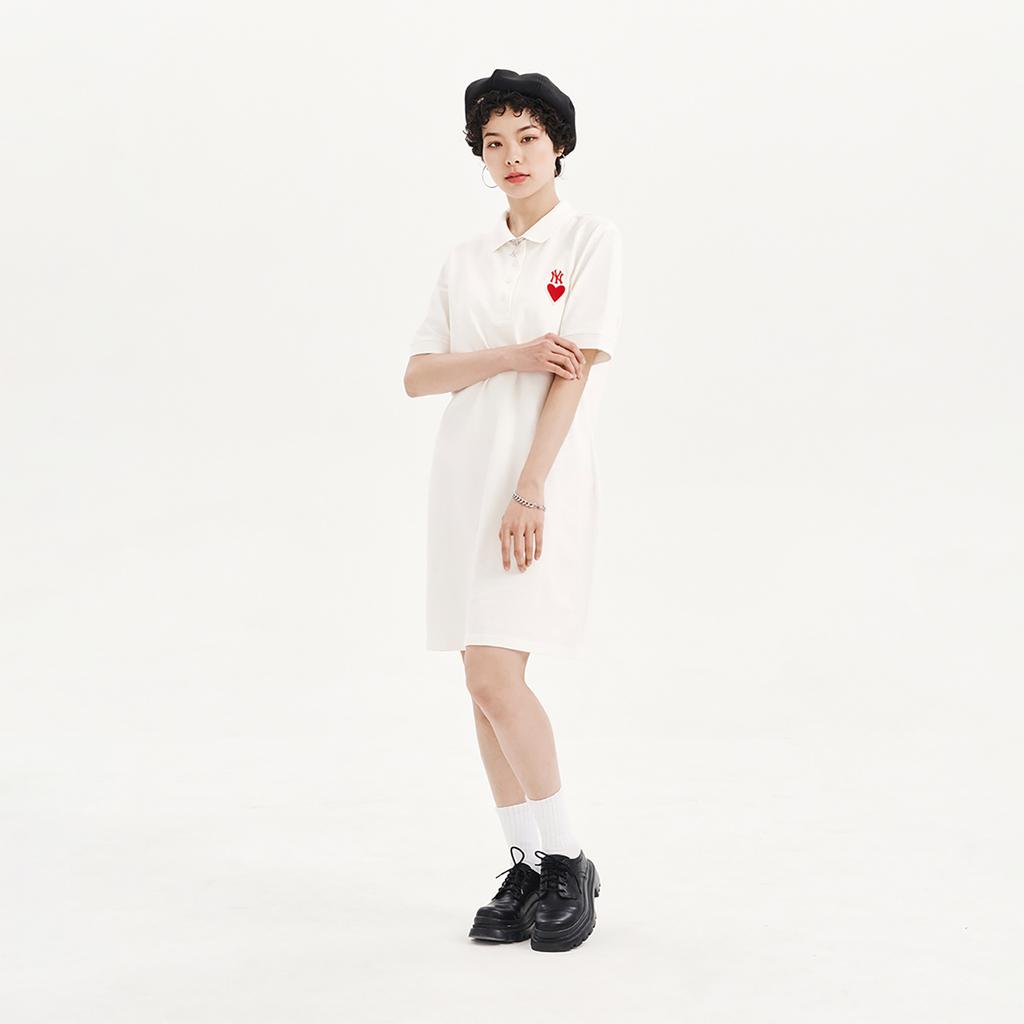 New MLB New York Yankees Short Sleeved Dress Women's White 3FOPH0133-50CRS