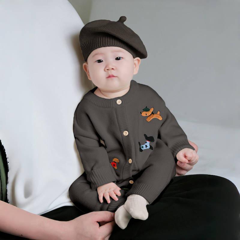 

Autumn & Spring Baby Knitted Romper - Infant & Toddler Full Moon Outfit 73 cm