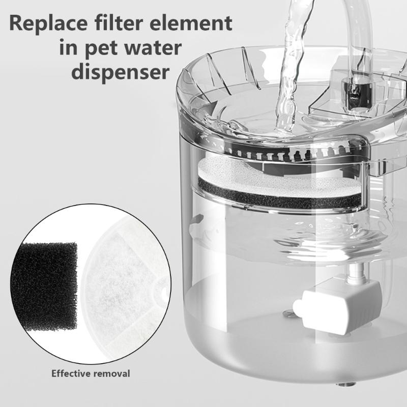 Pet Water Fountain Replacement Filter Replacement Sponge Set Replacement Filter Cartridges Suitable for Drinking