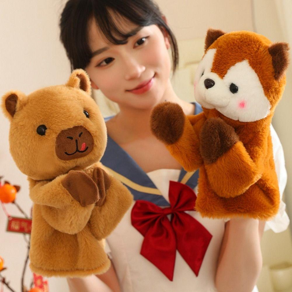 1/2Pcs Funny with Sound Boxing Dog Battle Tricky Gifts Husky Vocal Hand Puppet