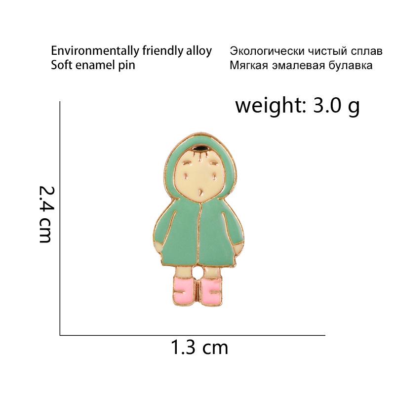 Trendy Alloy Brooch Collection: Fashionable Cartoon Character Portraits