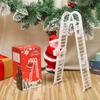 2025 NewYear Christmas Tree Hanging Decor Electric Climbing Ladder Santa Claus Doll Toys Music Christmas Ornaments Gift Merry