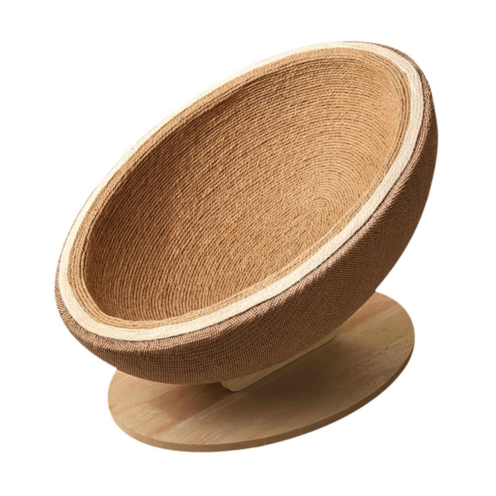 Hemp Rope Cat Scratcher Cat Scratching Pad Sturdy Creative Multifunctional Lounge Bed Round for Outdoor Kitten Grinding Claws