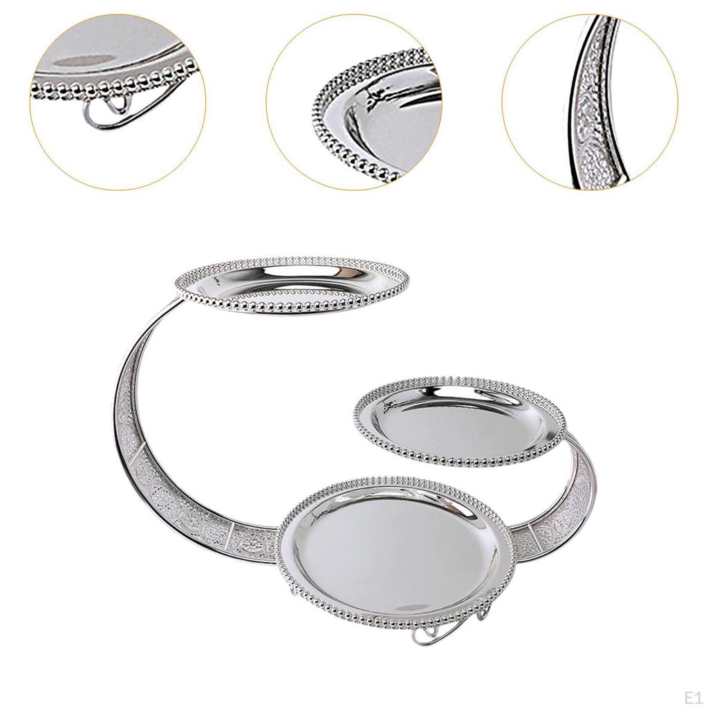 3 Tiers Metal Cake Stand Rack Fruit Plate Dessert Table Display for Countertop Celebration