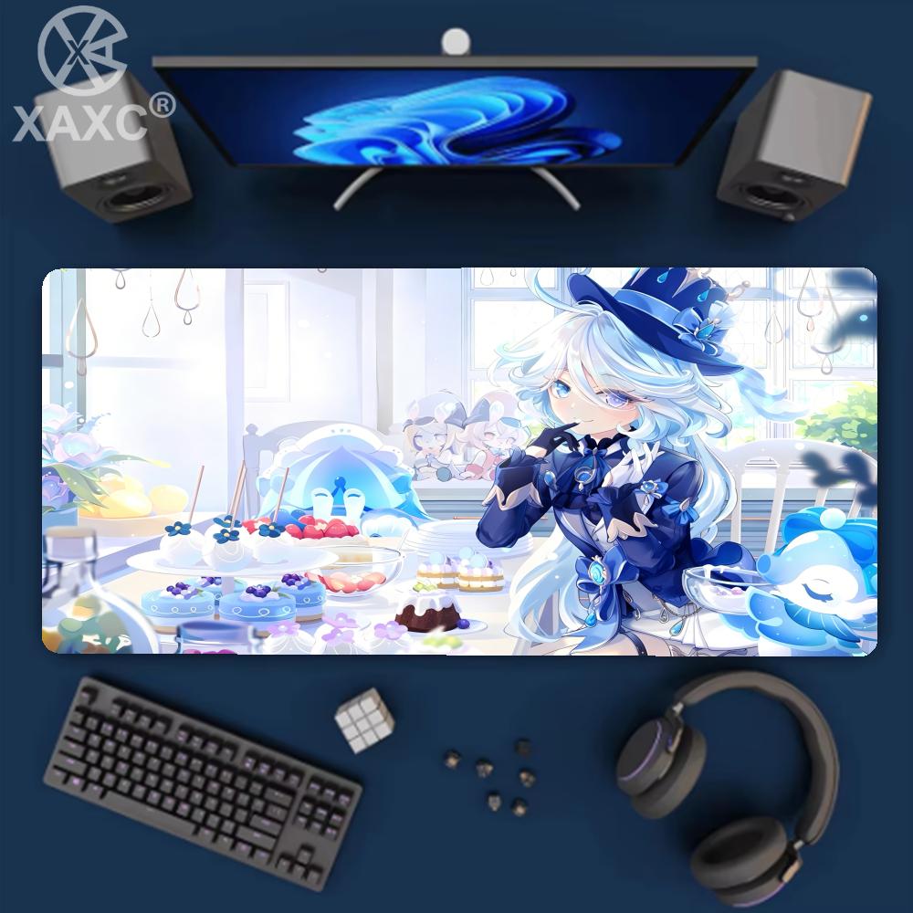 Hd New Pretty Genshin Impact Furina Anime Xaxc Game Office Pc Kawaii Girl Desk Mat Keyboard Mouse Pad Laptop Mice Mat Carpet