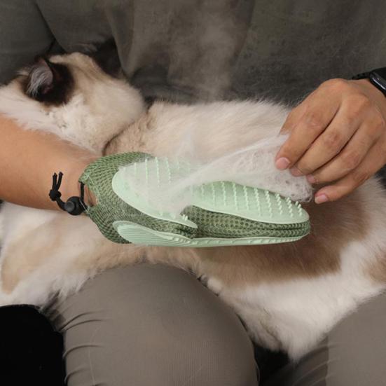 Pet Grooming Glove Dogs Shedding Mist Glove Double-Sided Cats Hair Removal Glove Petting Glove Deshedding Tool for Dogs Cats